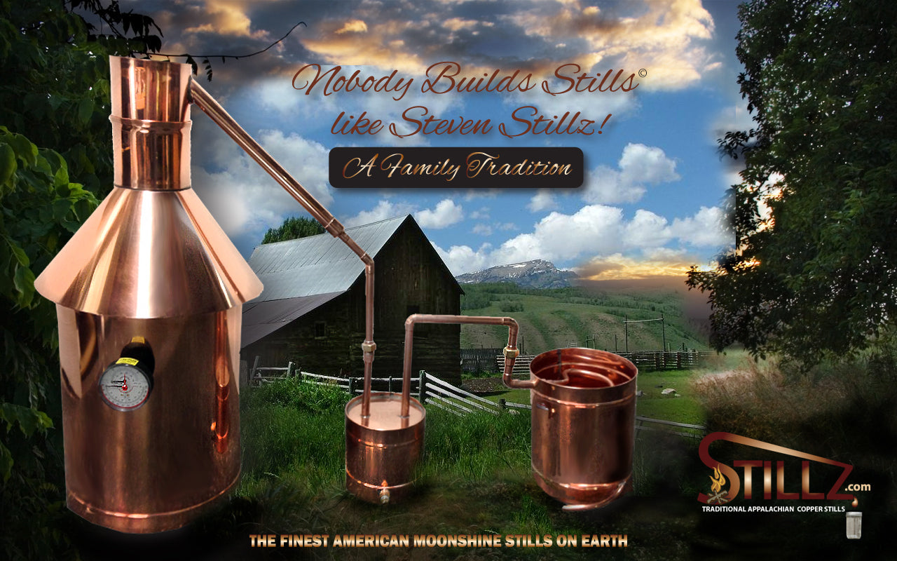 6 Gallon Copper Moonshine Still with Thumper and Worm (Model 6006)