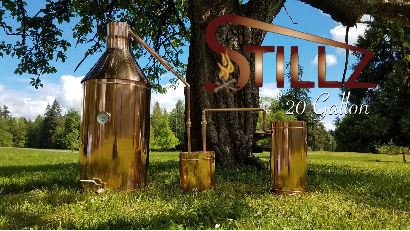 20 Gallon Copper Whiskey Still, Heavy 22 Gauge Copper