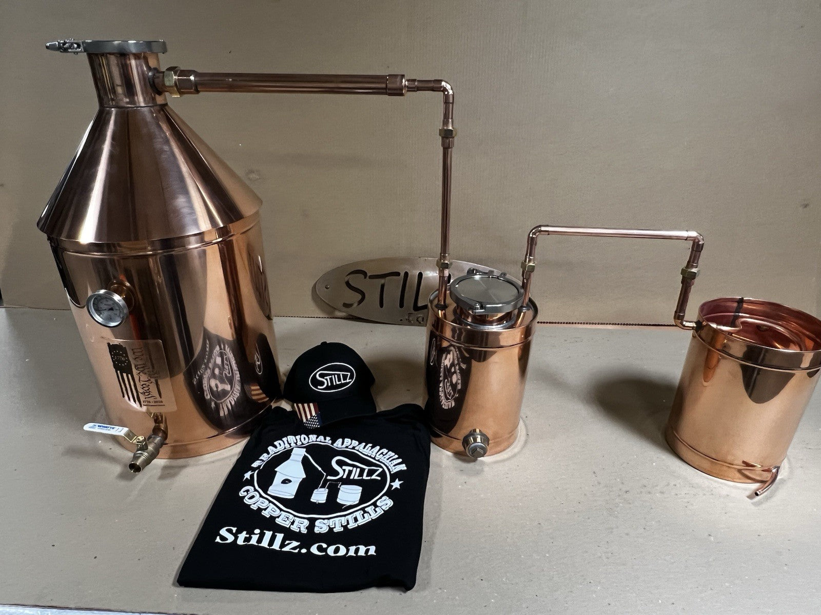 10 Gallon Copper Still with Thumper and Worm