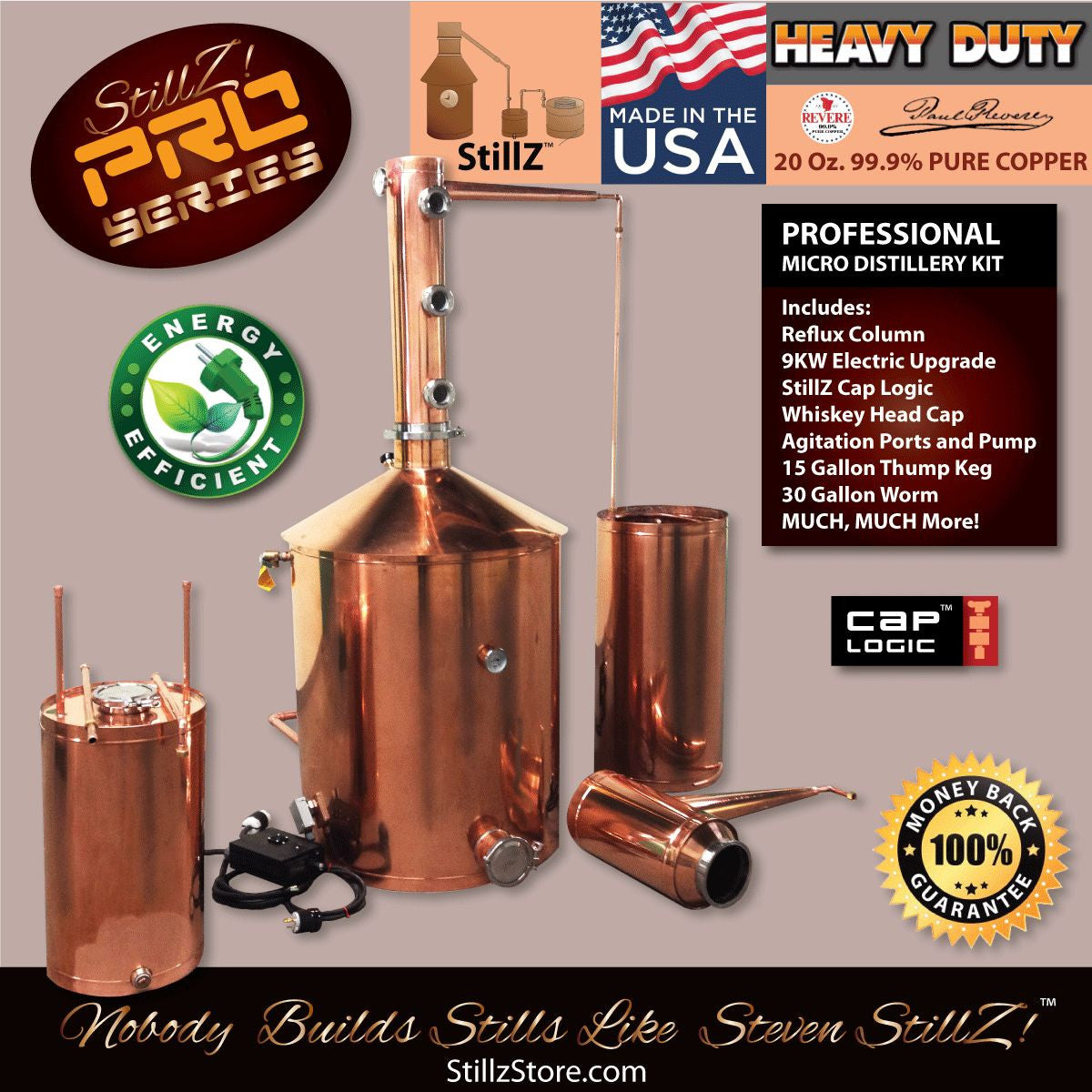 100 Gallon Copper Micro-Distillery Still Kit (Model 0118)