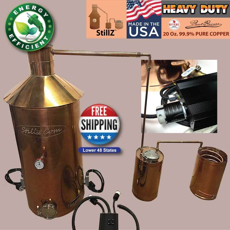 50 Gallon Electric Copper Still with Line Arm