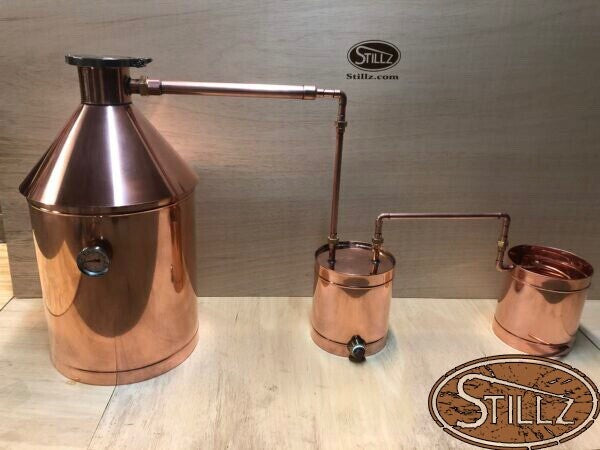 10 Gallon Electric Copper Still with 4" CapLogic Cap, Thumper and Worm