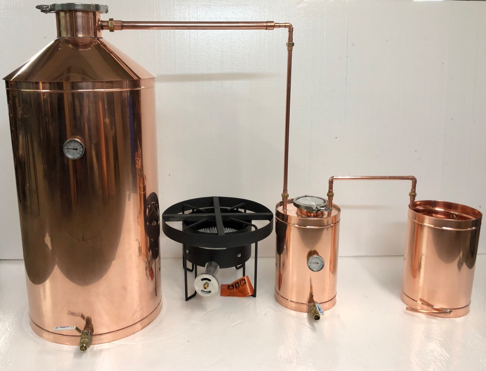 50 Gallon Copper Moonshine Still with Propane Burner & CapLogic